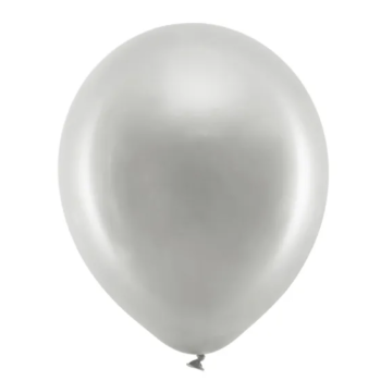 Luftballons * Metallic * Silber * 10 Stück