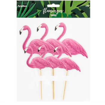 Topper Set * Flamingo * 6 Stück
