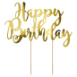 Preview: Cake Topper Happy Birthday Gold