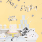 Preview: Cake Topper Happy Birthday Silver