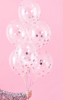 Confetti Balloon Silver