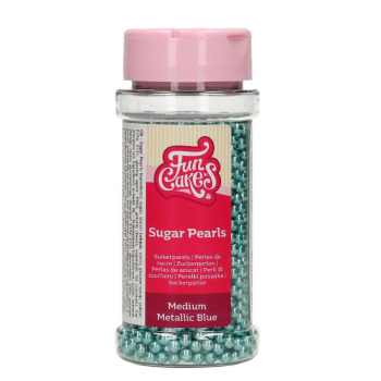 Zuckerperlen * Metallic Blau * Medium * 80 g