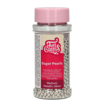 Sugar Pearls * Metallic Silver * Medium * 80 g
