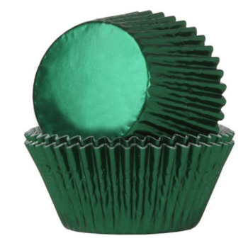 Baking Cups Metallic Green