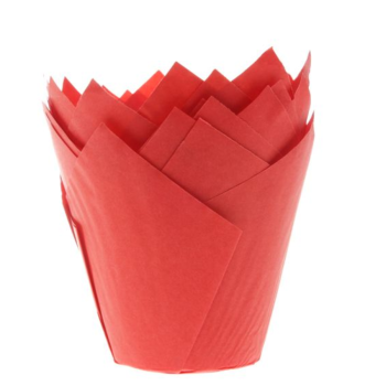 Baking Cups Tulip Red