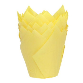 Baking Cups Tulip Yellow