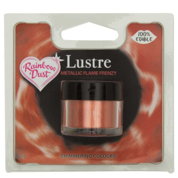 Baking Ingredients, Baking Supplies and Cake Design * Rainbow Dust Edible Lustre Metallic Flame Frenzy