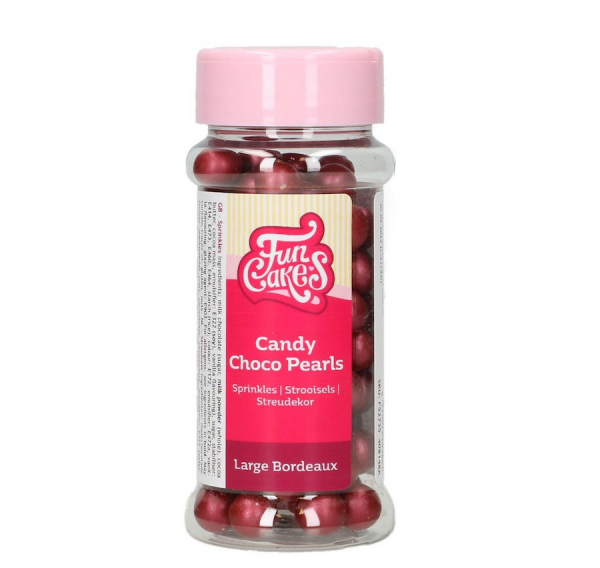Backzubehör, Backzutaten und Cake Design * Candy Choco Pearls Large Bordeaux
