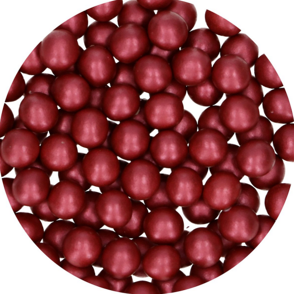 Backzubehör, Backzutaten und Cake Design * Candy Choco Pearls Large Bordeaux