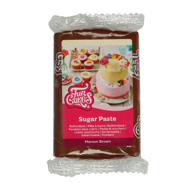 Baking Ingredients, Baking Supplies and Cake Design * Sugar Paste Maroon Brown