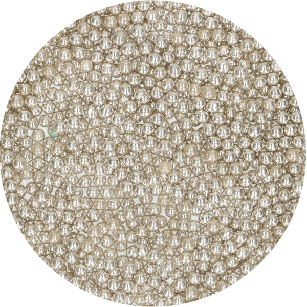 Backzutaten, Backzubehör und Cake Design * Sugar Pearls Metallic Silver Medium