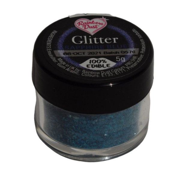 Backzutaten, Backzubehör und Cake Design * Rainbow Dust Edible Glitter Sapphire Blue