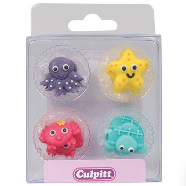 Baking Ingredients, Baking Supplies and Cake Design * Sugar Decorations Set Meerestiere