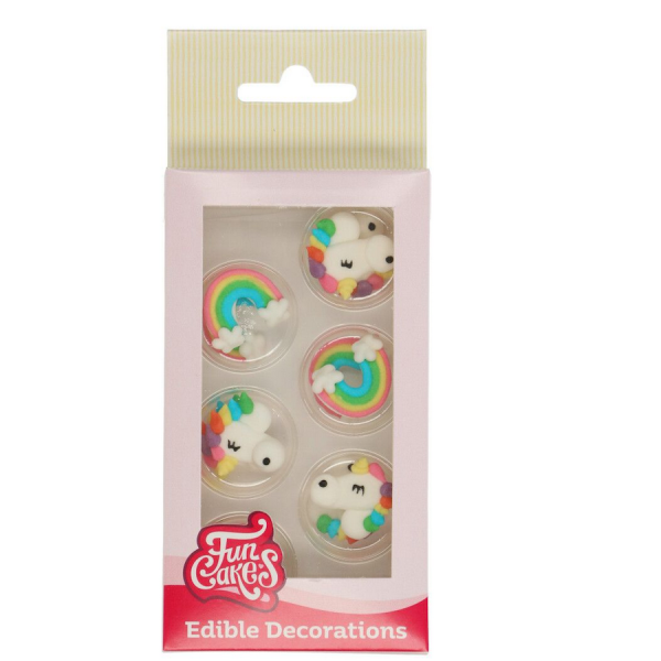 Backzutaten, Backzubehör und Cake Design * Zuckerdekor * Einhorn & Regenbogen * Set
