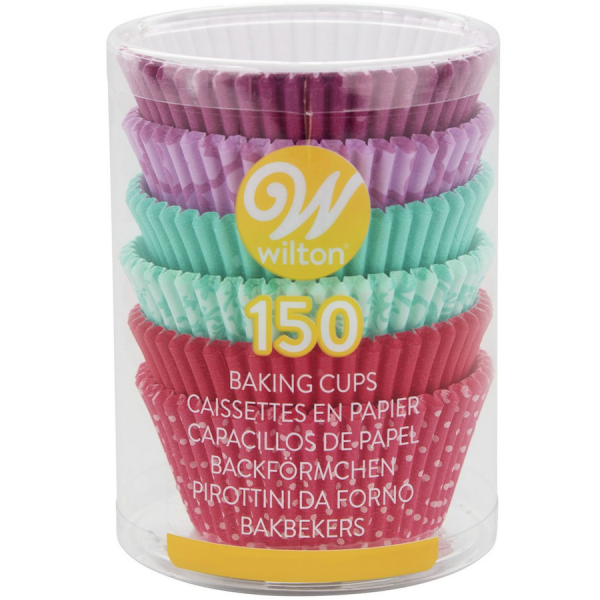 Baking Cups Pink Turquoise Purple