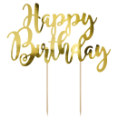 Cake Topper * Happy Birthday * Gold *